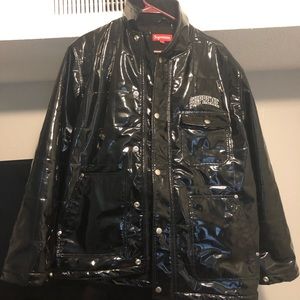 supreme patent leather jacket